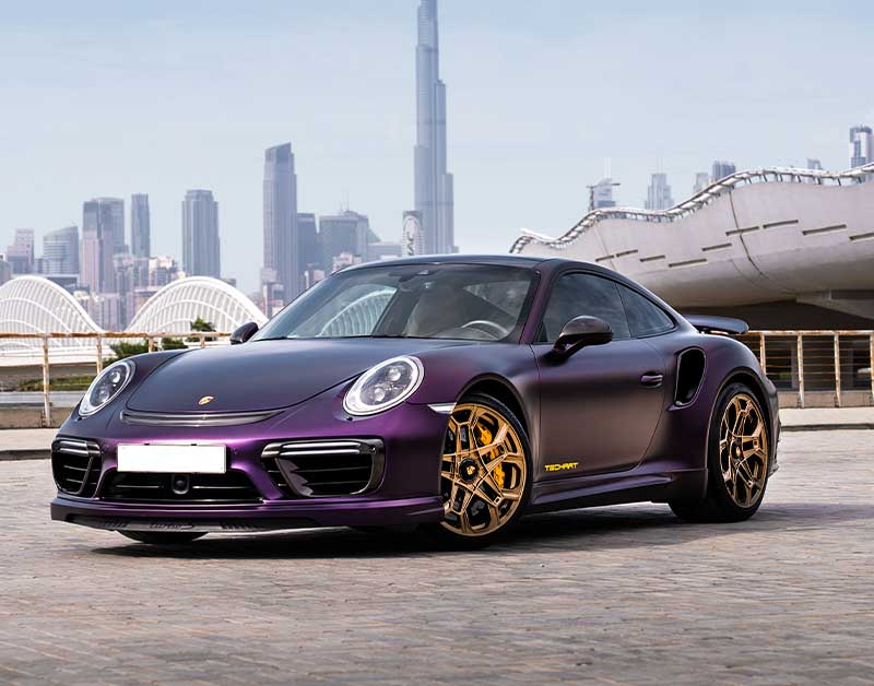 Porsche 911 Turbo S Purple